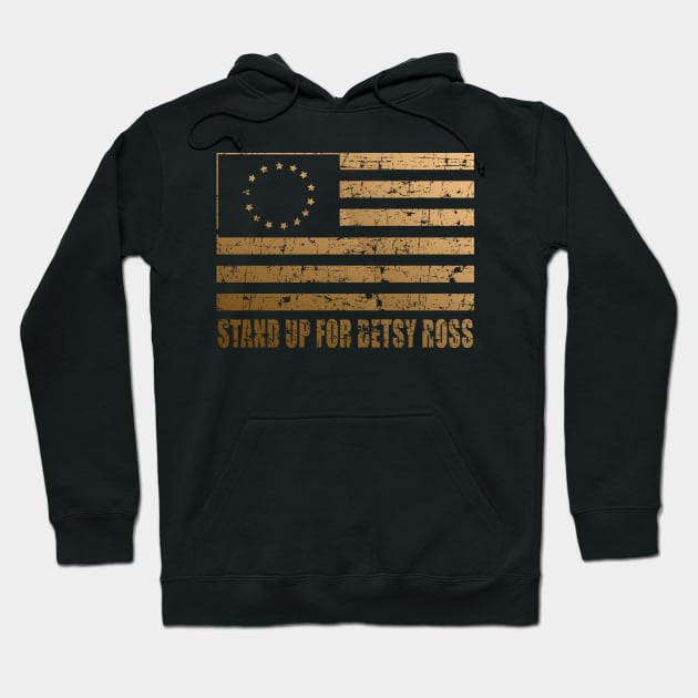 Patriotic 1776 Respect the Flag Stand up for Betsy Ross Hoodie by MFK_Clothes